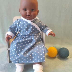 Poupon 36 en robe cache-coeur