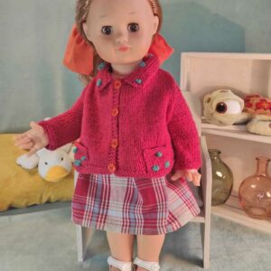 Jupe et gilet pour poupée 40 cm