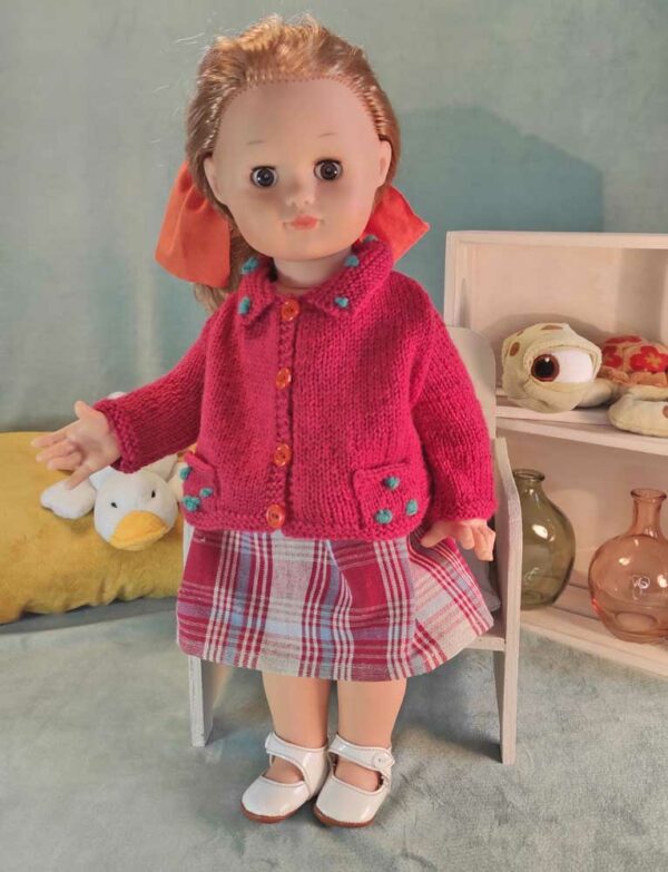 Jupe et gilet pour poupée 40 cm