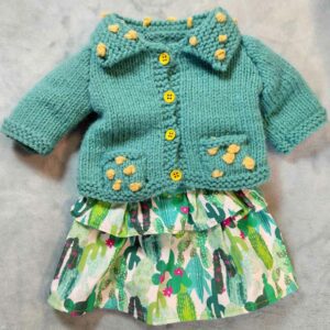 ensemble jupe et gilet poupon 36