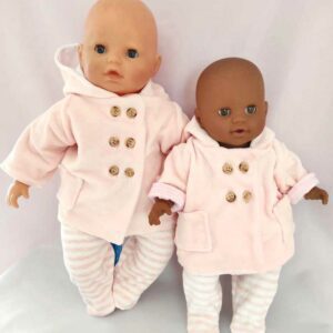 veste à capuche te pantalon poupons