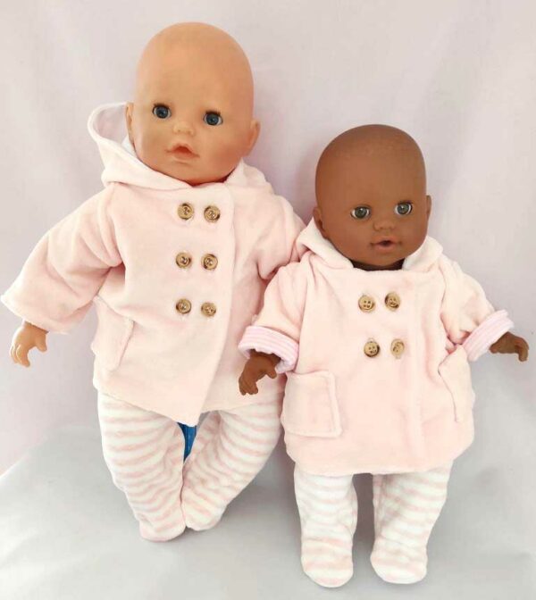 veste à capuche te pantalon poupons