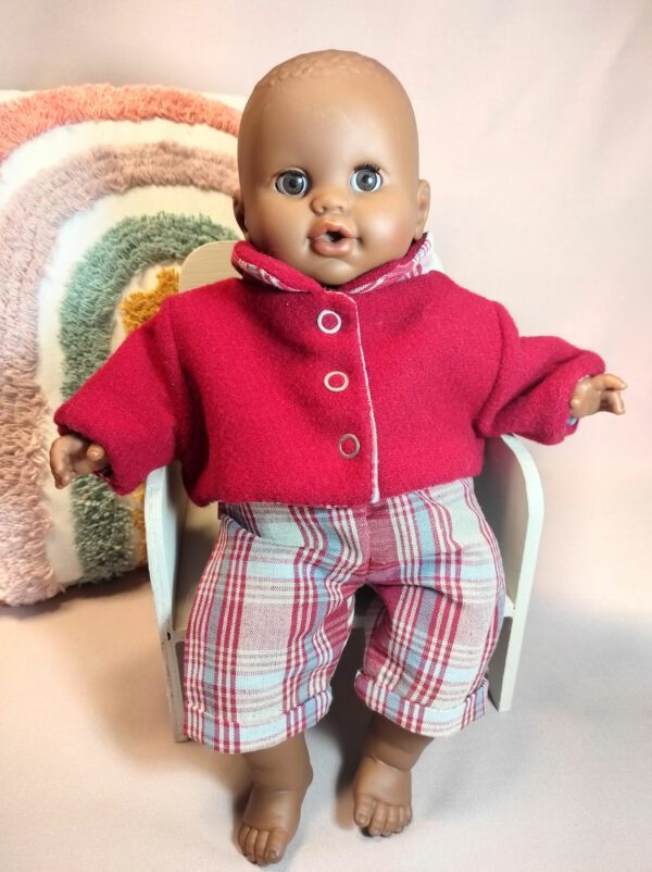 Veste et culotte courte poupon 36