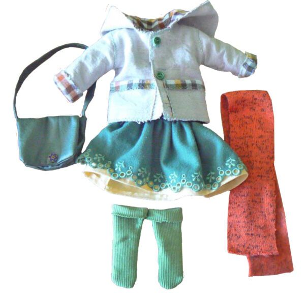 Jupe, veste, gibecière poupée de 33 cm – Image 5