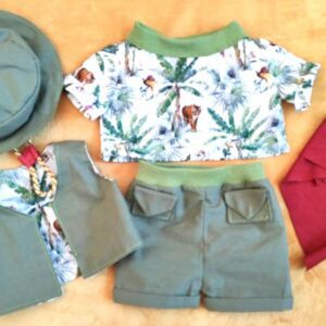 ensemble safari poupon et peluche