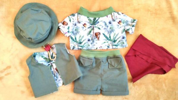 ensemble safari poupon et peluche