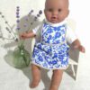Petite robe bleue poupon 36 cm corps souple