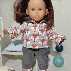 Poupée sweat et pantalon en molleton