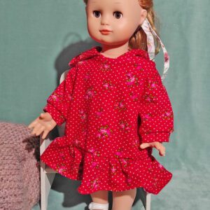 Robe à capuche poupée Marie-Françoise