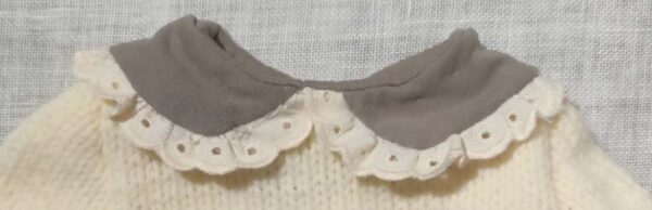 col dentelle pull poupon