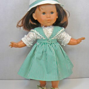 Robe, chapeau et mocassins pour poupée Corolle 36 cm