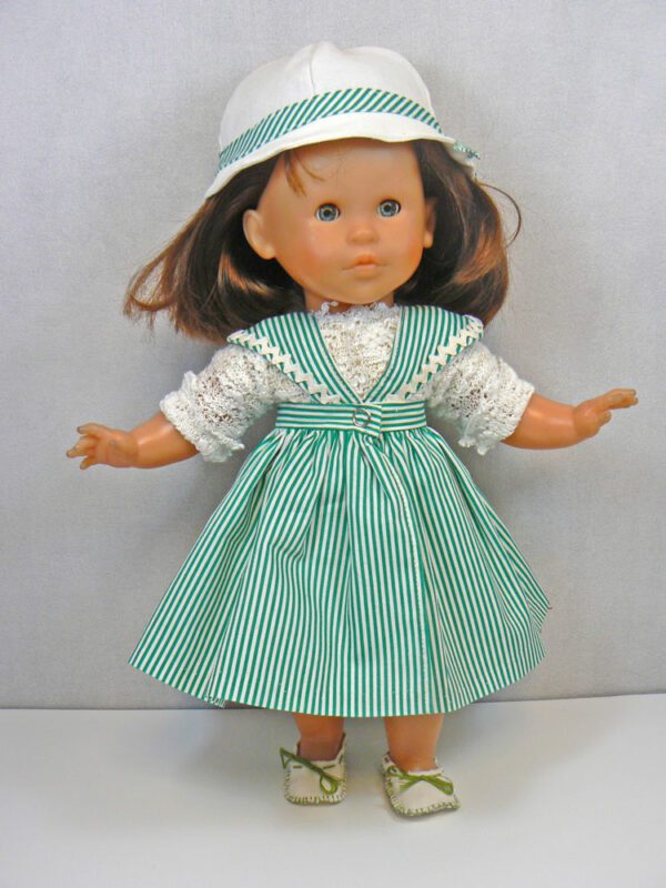 Robe, chapeau et mocassins pour poupée Corolle 36 cm