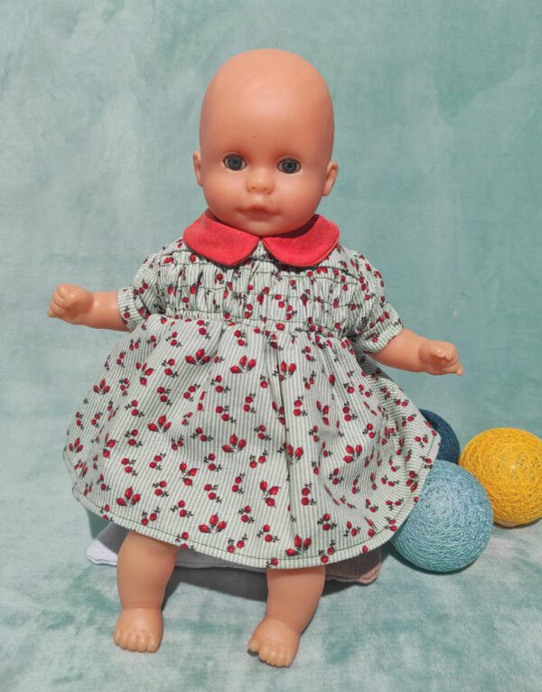 Robe à smocks et bloomer poupon Corolle 30 cm