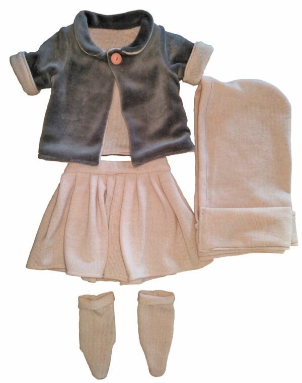 Manteau et jupe pour poupée