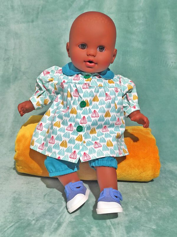 Ensemble layette blouse et bloomer poupon