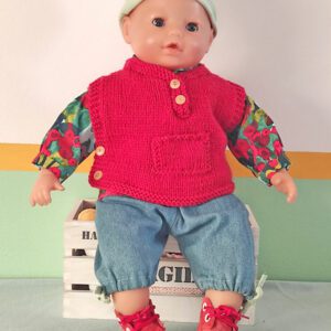 Pull à tricoter pour poupon Corolle de 42 cm