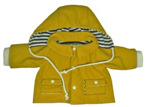 pressions sur ciré jaune