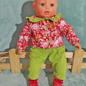 Pantalon en jersey et veste doublée pour le poupon de 42 cm