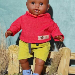 Couture facile short et sweat pour poupon 36 cm et peluche
