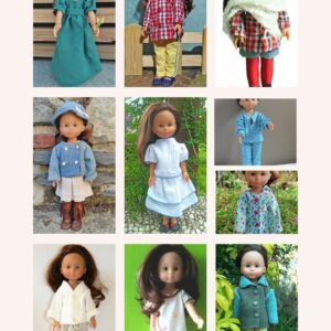 veste, manteau, jupe, robes à coudre pour la poupée Chérie