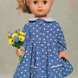 Robe cœur pour la poupée Marie-Françoise