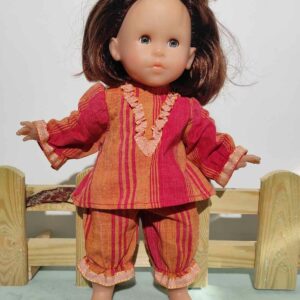 pantalon et tunique orange pour la poupée de 36 cm